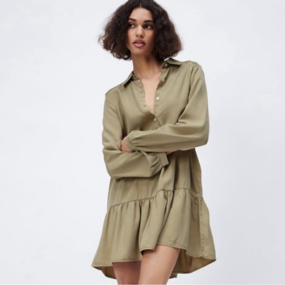 Pistachio Tiered Mini Dress